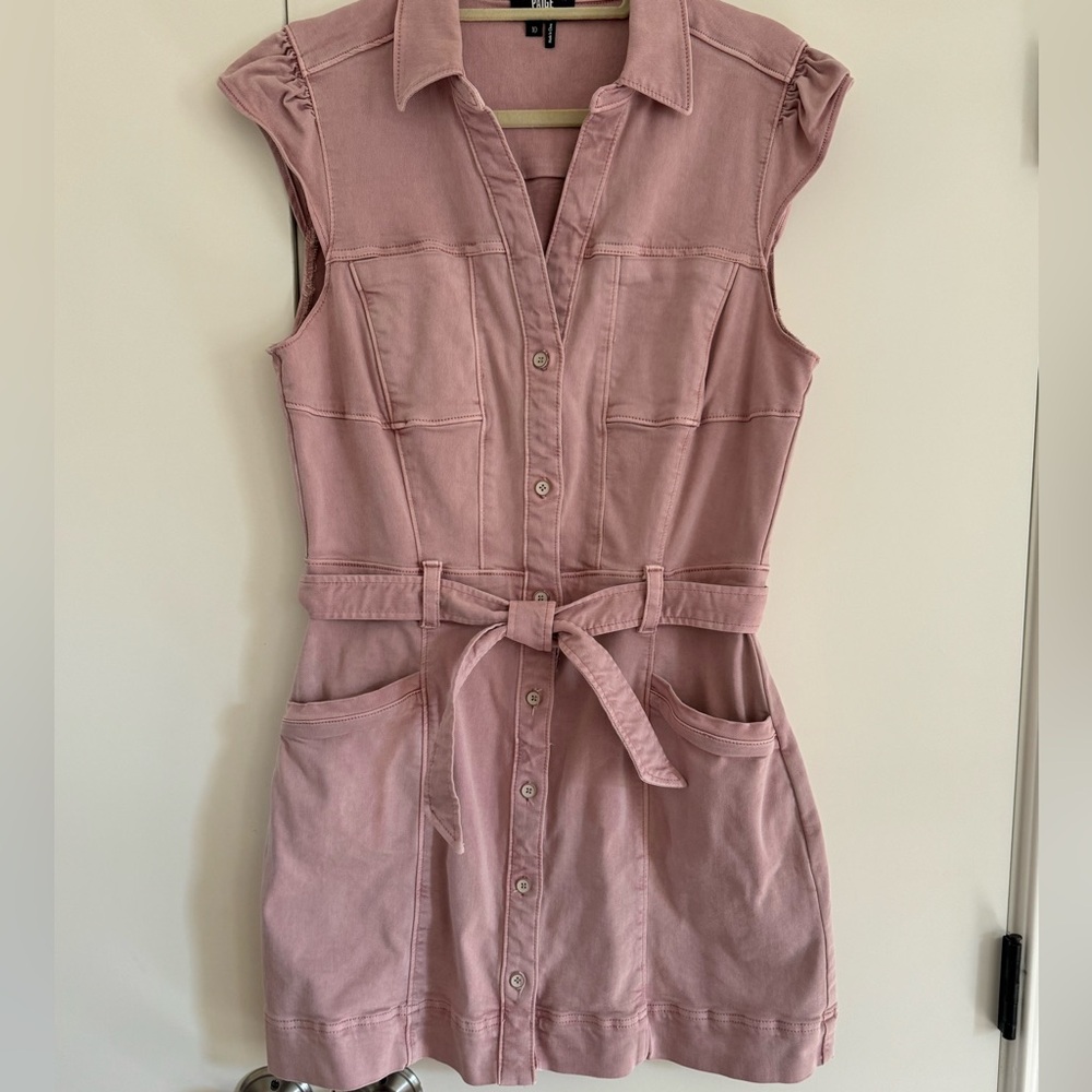 Paige pink denim dress